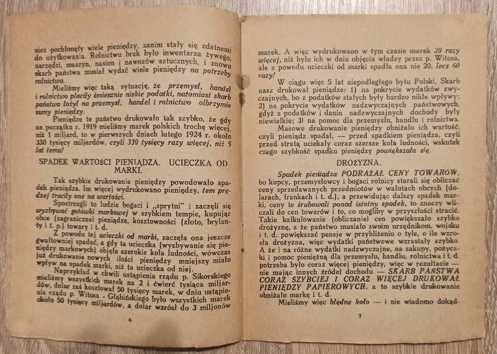 Naprawa Skarbu Rzeczypospolitej 1924 Antoni Pączek