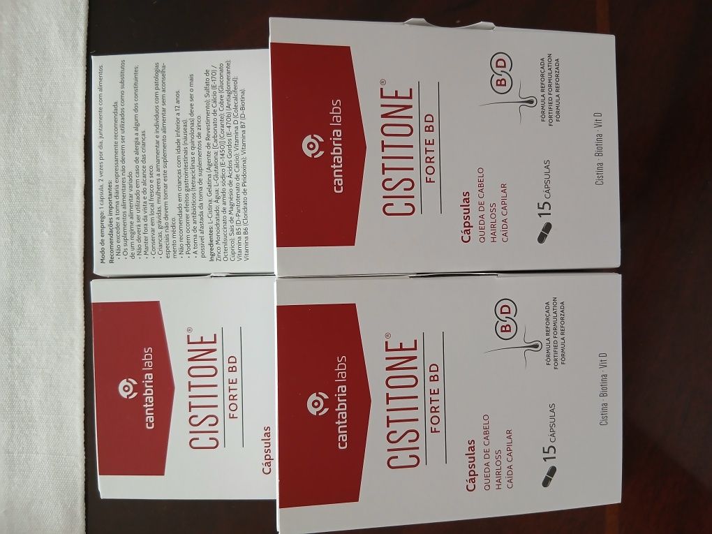 Cistitone forte BD
4 caixas de 15 cápsulas 
Portes incluídos