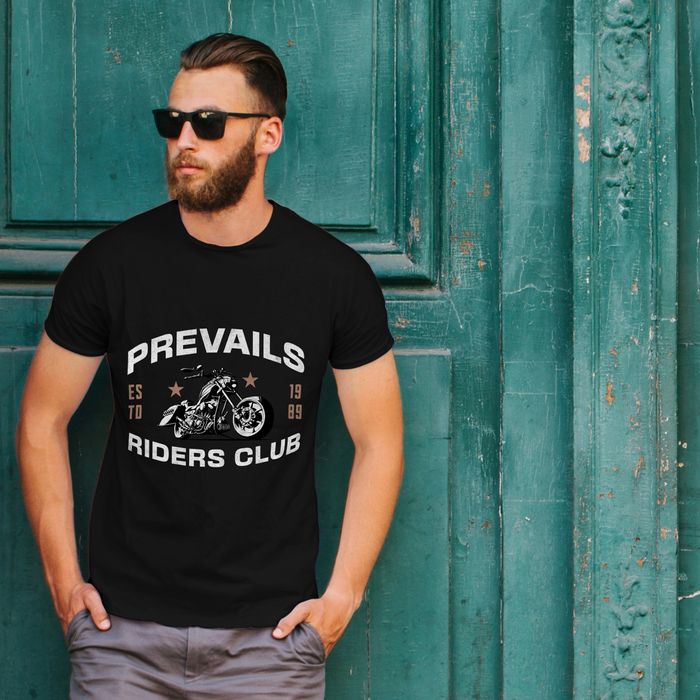 Koszulka czarna męska z nadrukiem motor prezent motocyklisty cafe hobb