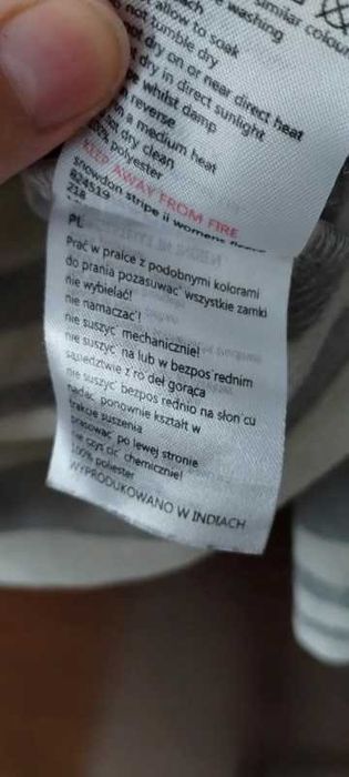 Polar szaro beżowy Mountain Warehouse r. 38 długi rękaw zamek paski