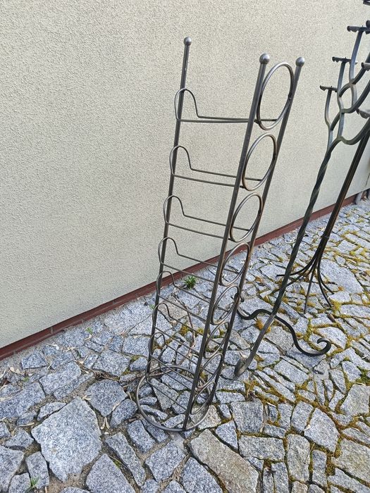 Dwa duże świeczniki + duży stojak na wino