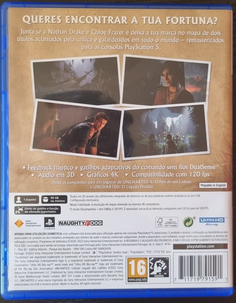 Jogo PS5 Uncharted: Coleção Legado dos Ladrões