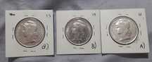 3 moedas em prata bom estado  ,50centavos 2x1913 e 1x 1914,