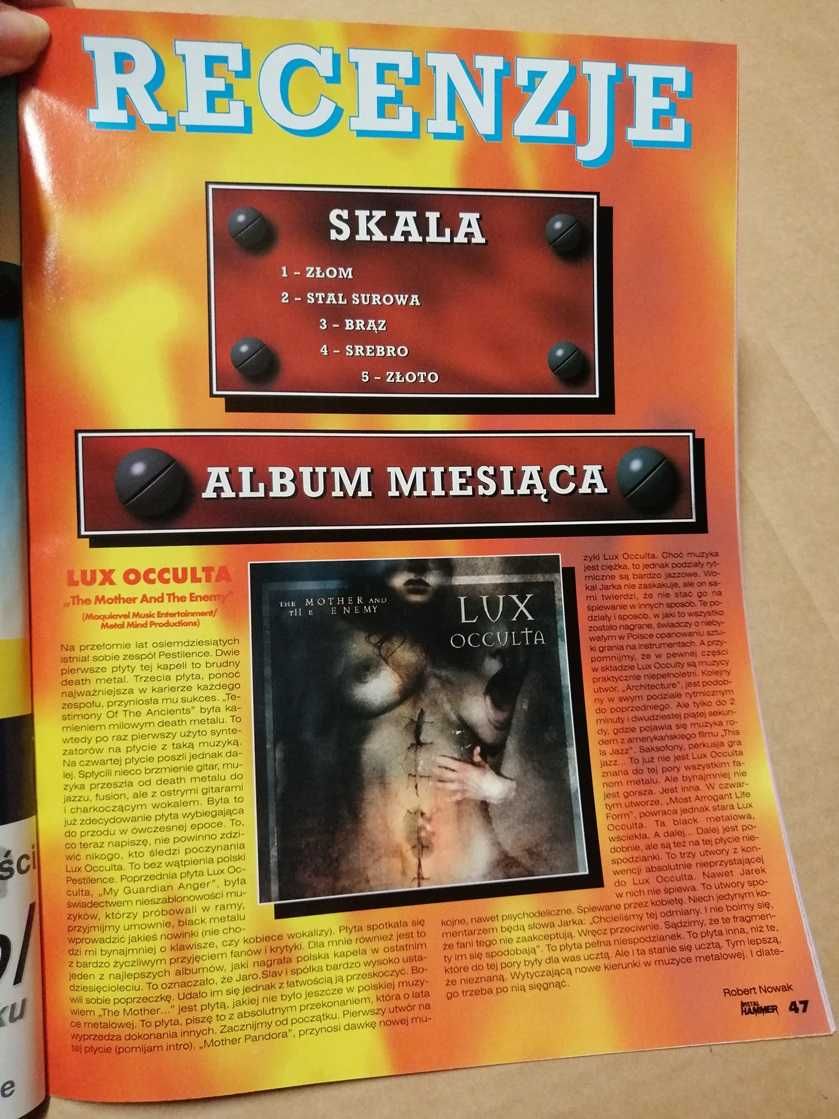 Gazeta magazyn miesięcznik Metal Hammer grudzień 2001. Nr 126, 12/2001