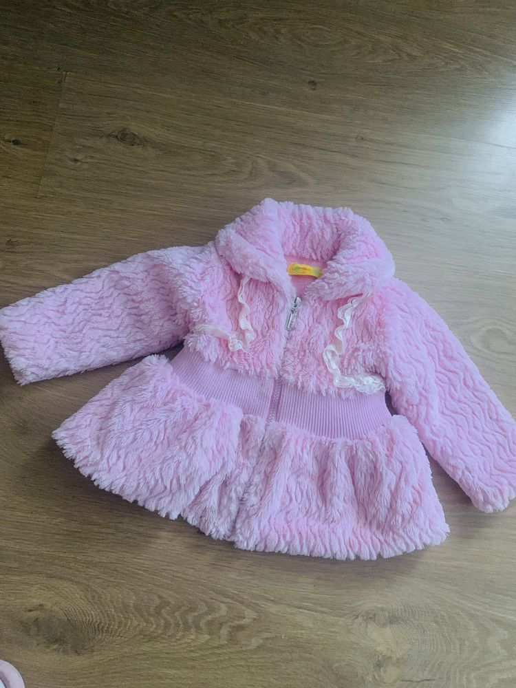 Шубка шуба курточка на весну пальто рожеве на дівчинку на рік