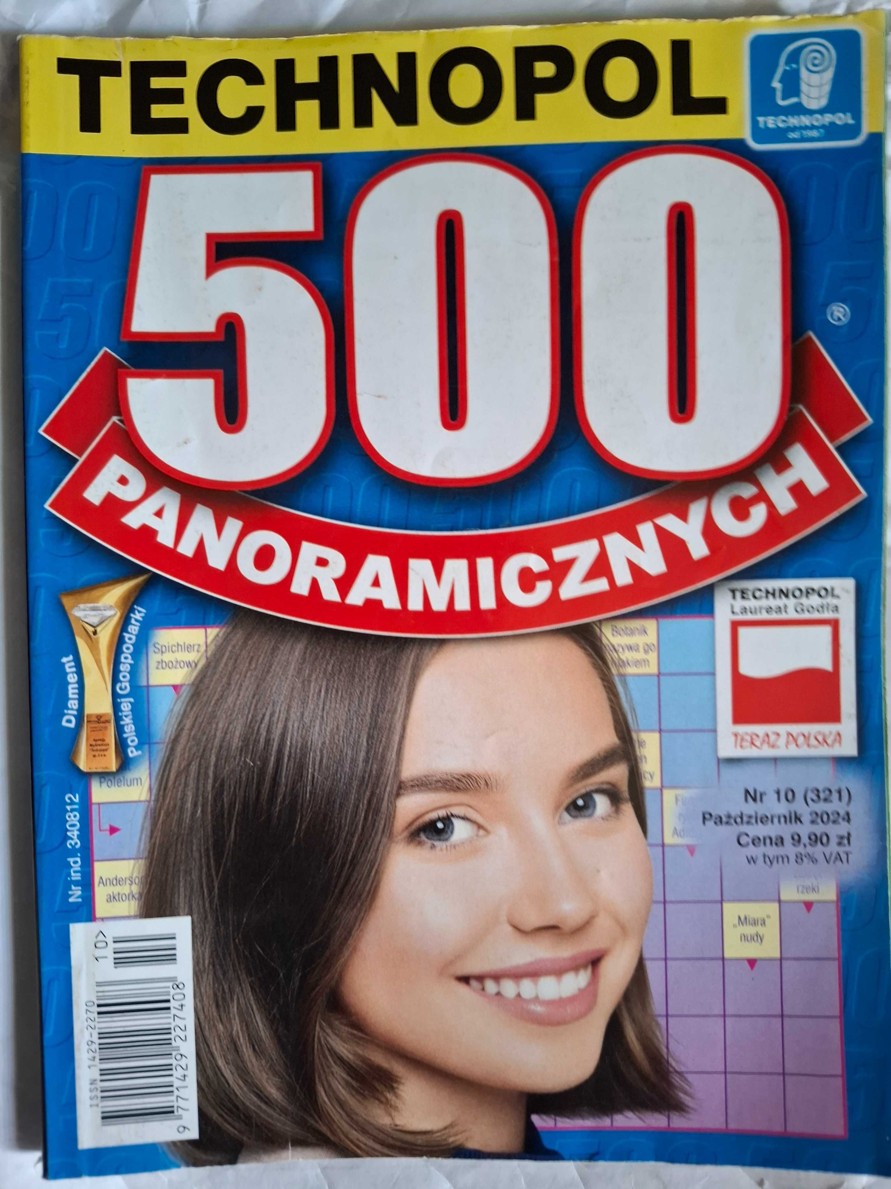 TECHNOPOL 500 PANORAMICZNYCH Krzyżówek Łamigłówek Sudoku 2024