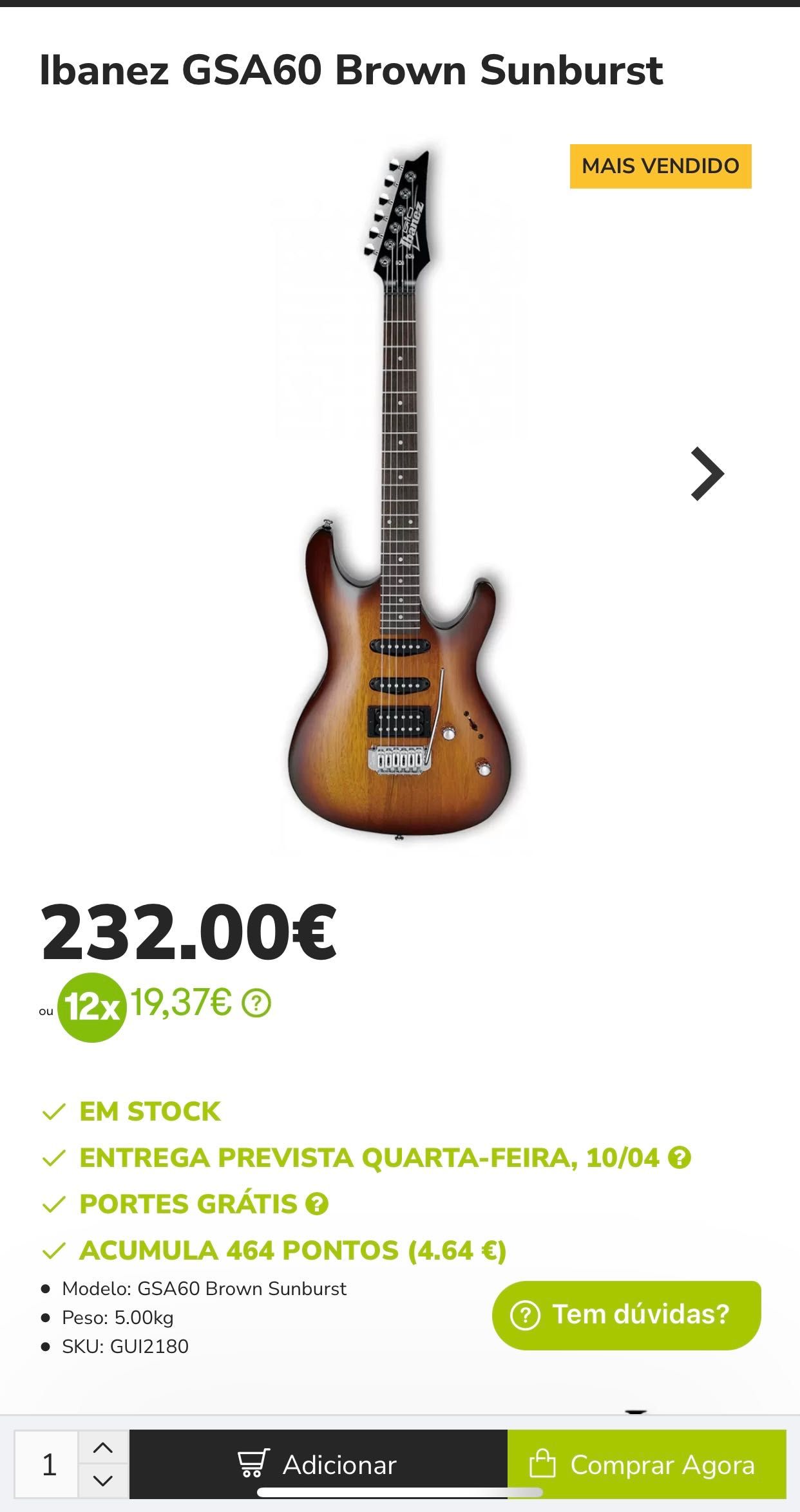 Guitarra Ibanez gio