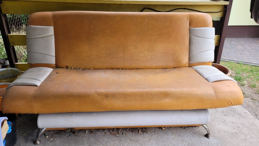 Sofa rozkładana skóra