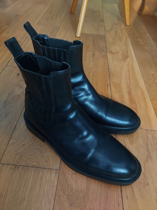 Botki oficerki skórzane czarne Zara 39