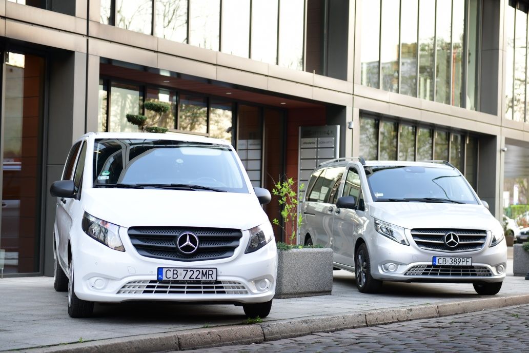 Przewóz osób wynajem busa  z kierowcą Mercedes Vito 8 miejsc