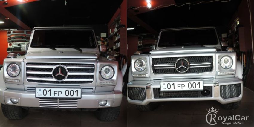 Решітка Радіатора Mercedes гелик w463 AMG GT решітка мерседес Кубик.