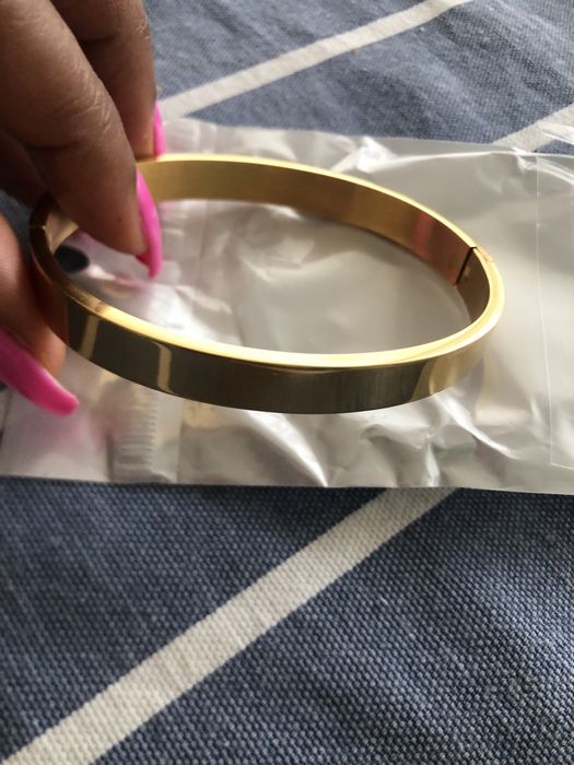 Pulseira nova dourada de aço inoxidável