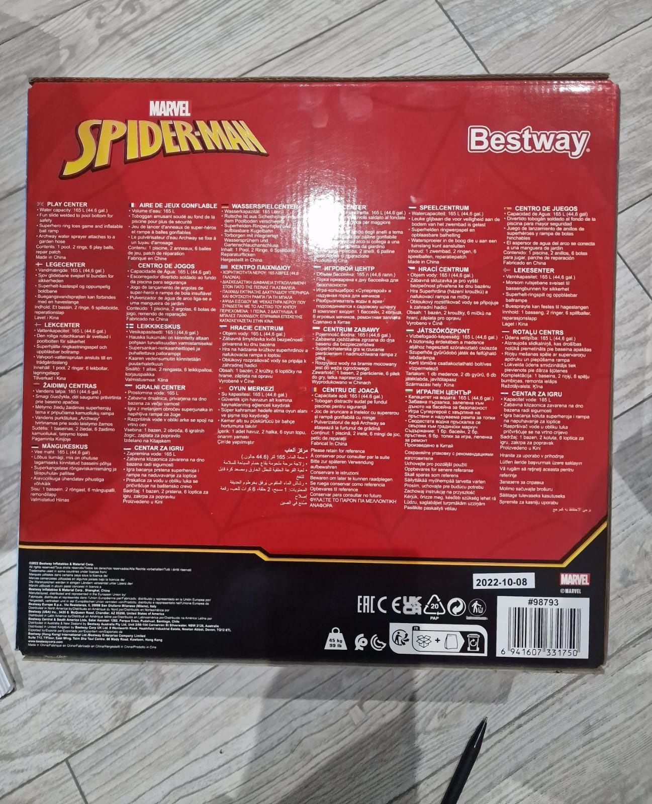 Bestway Dmuchany Plac Zabaw Spider Man 211 X 206 X 127cm 98793 (14714)
