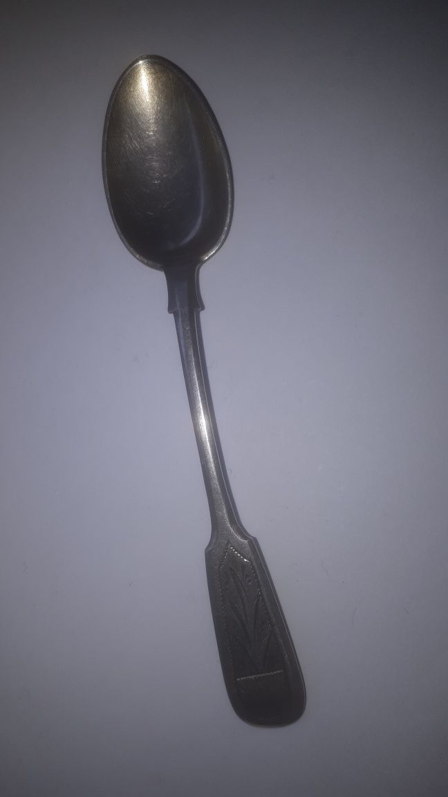 Carska łyżeczka do herbaty mistrzowski grawer Lew Oleks Moskwa 1891