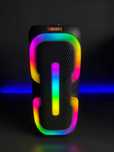 Głośnik Bluetooth KK-675. Głośnik LED z mikrofonem do karaoke