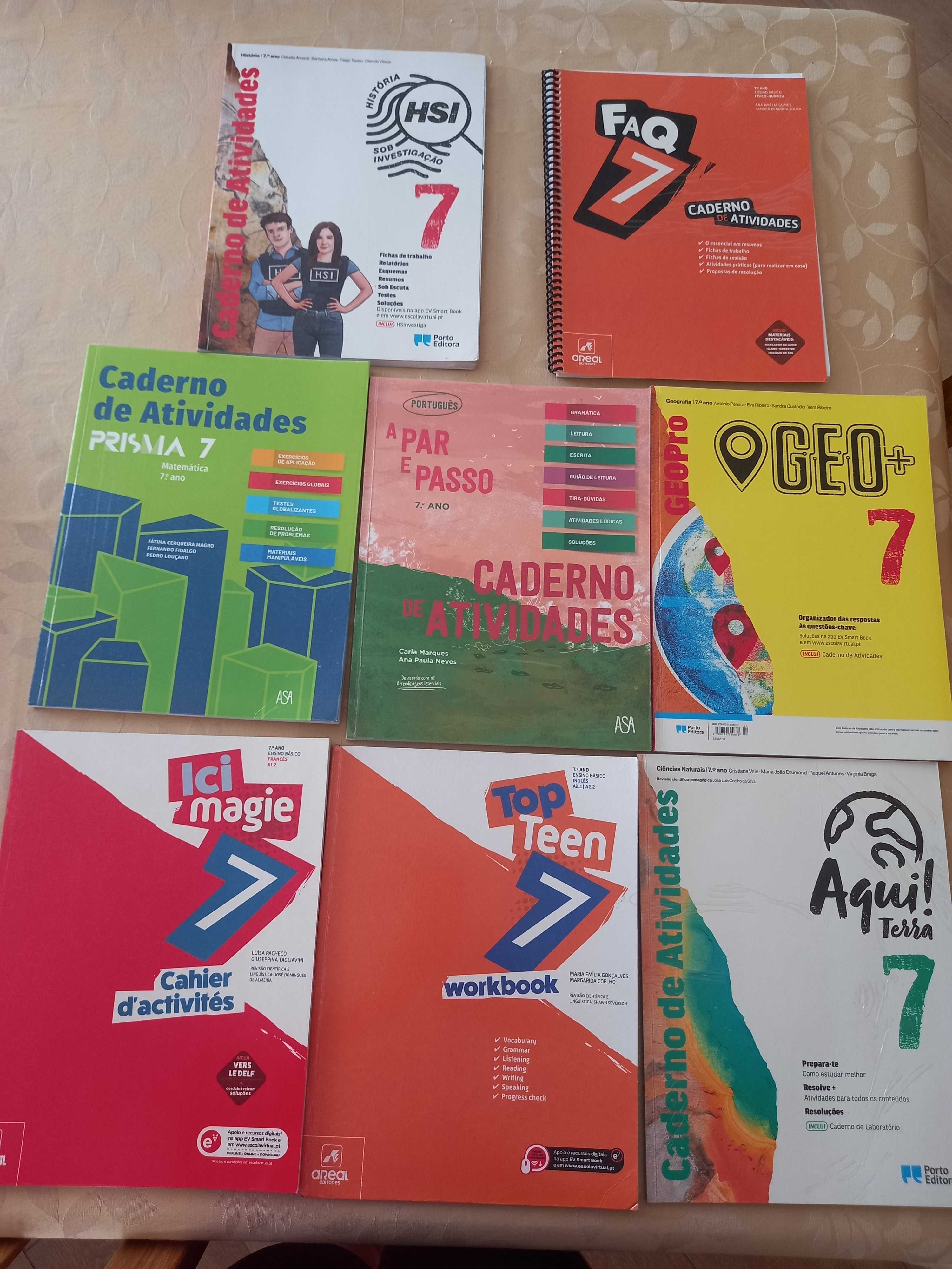 Cadernos de actividades 7ano