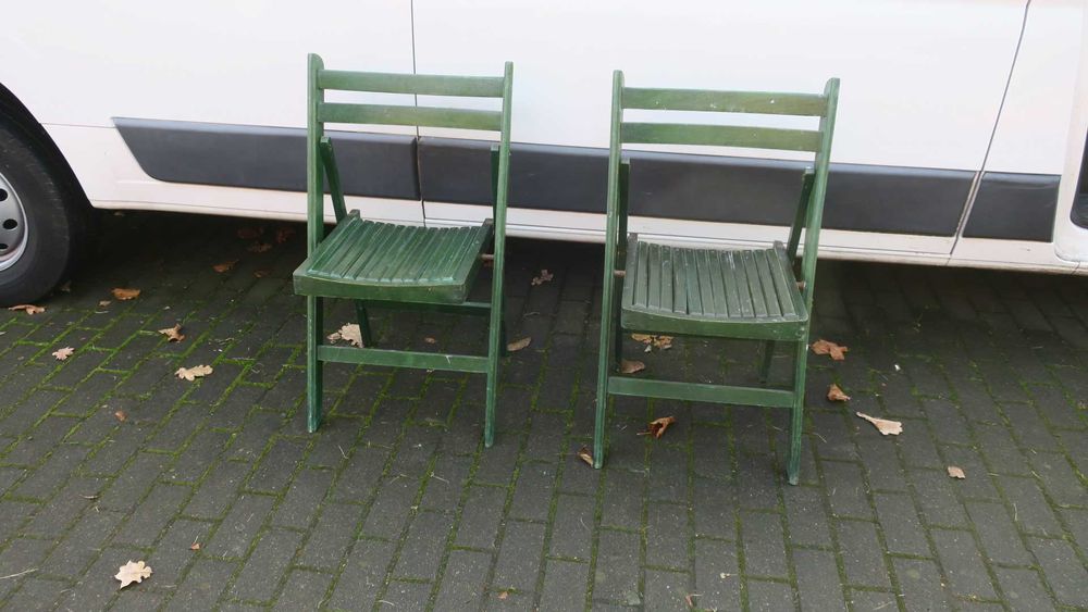 Krzesła biurowe ogrodowe kuchenne składane - 2 szt.