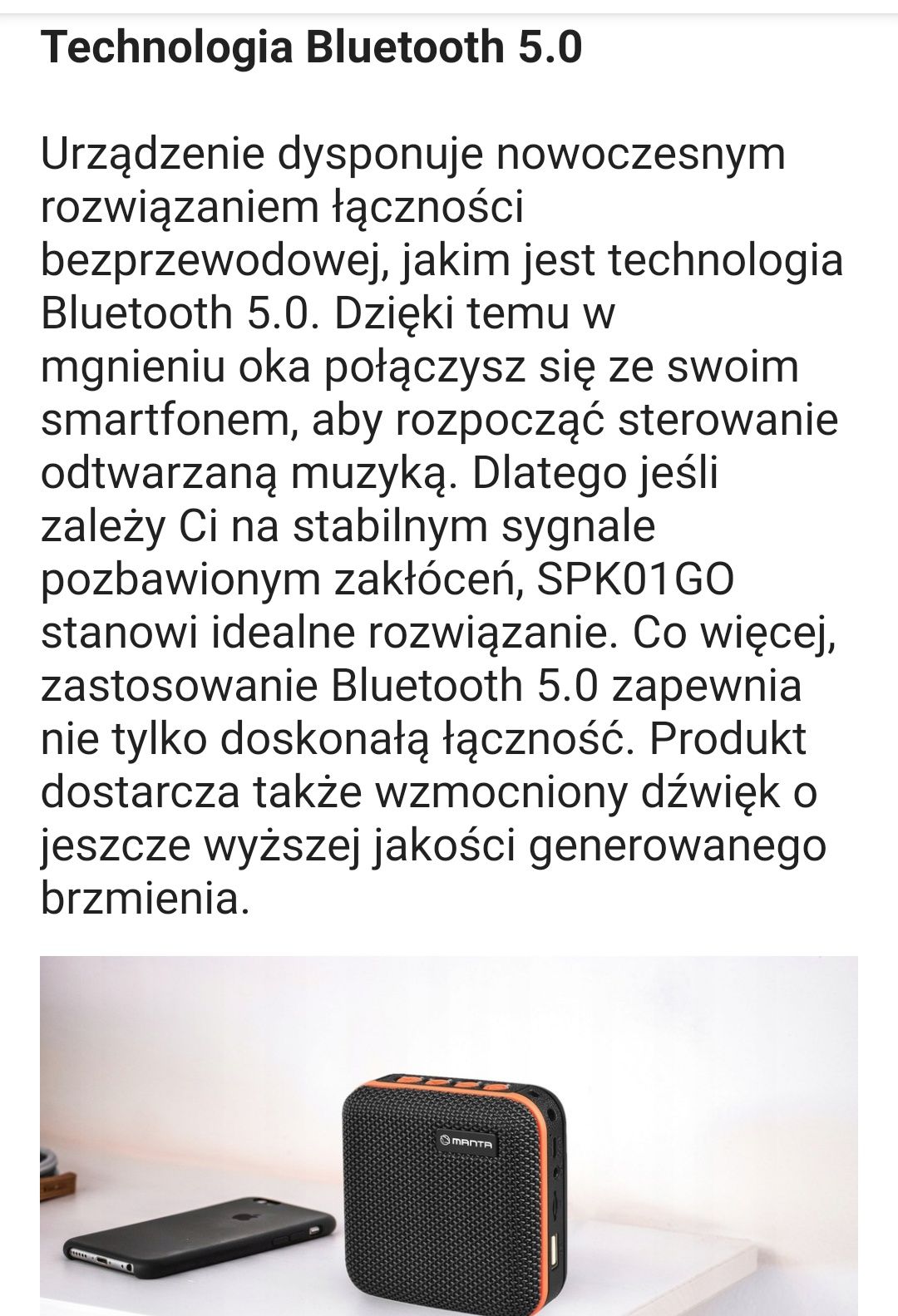 Głośnik przenośny Manta