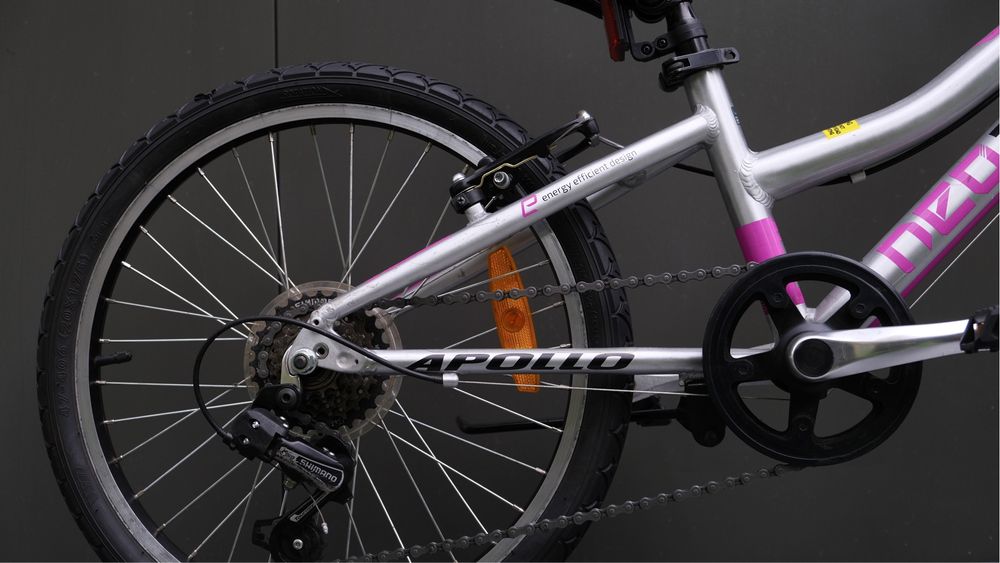 Велосипед дитячий Apollo Neo 20 Girl (сріблясто-рожевий)