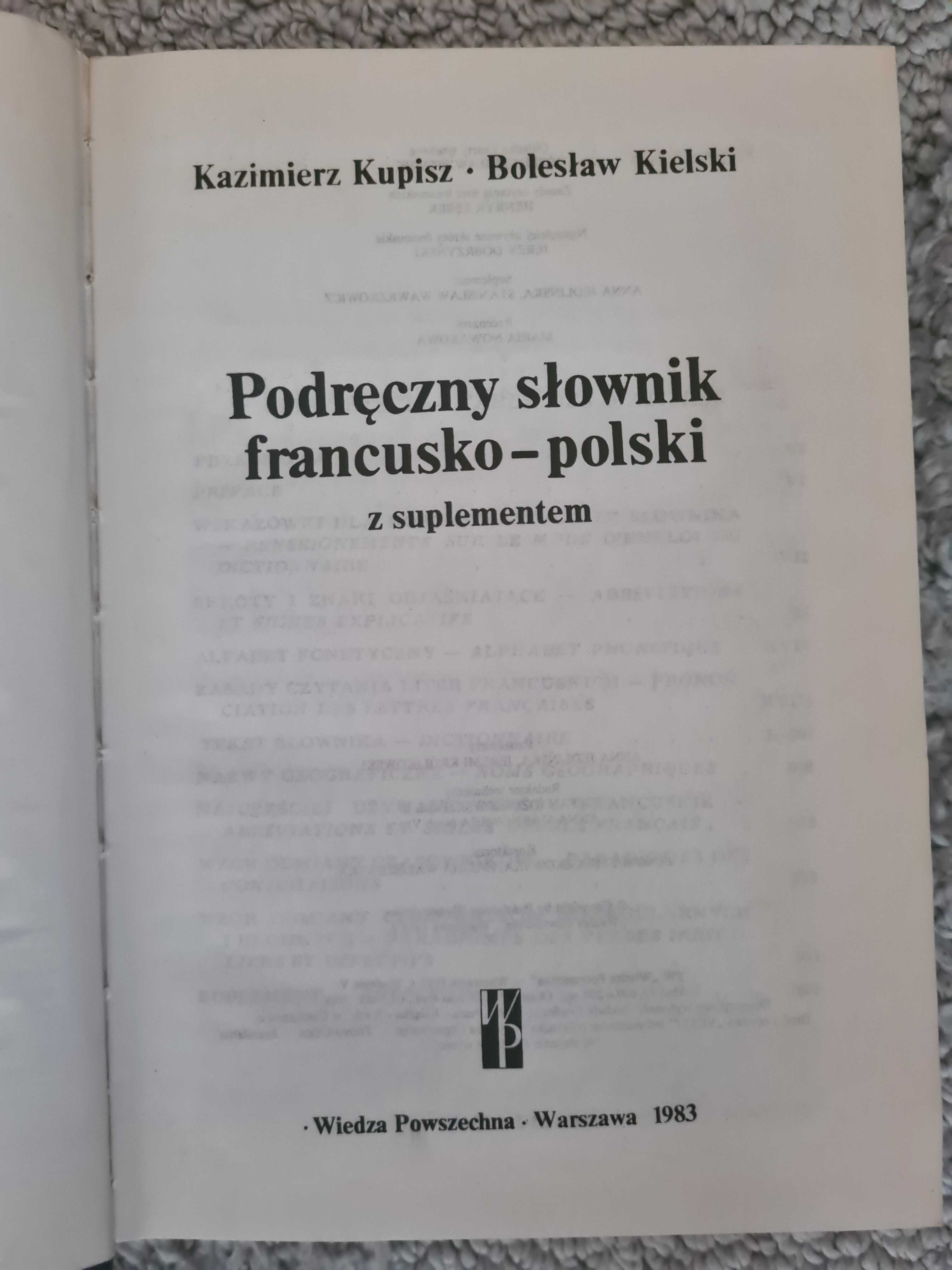 Słownik polsko francuski i francusko polski 2 tomy