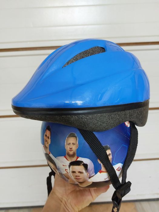 Kask dziecięcy, niebieski, 48-53cm