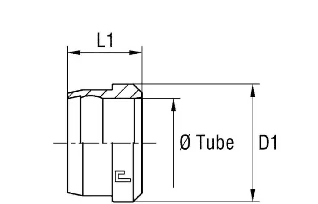 Врізне кільце DPR 12L/S З'єднання різьбові трубні метричні - DIN
