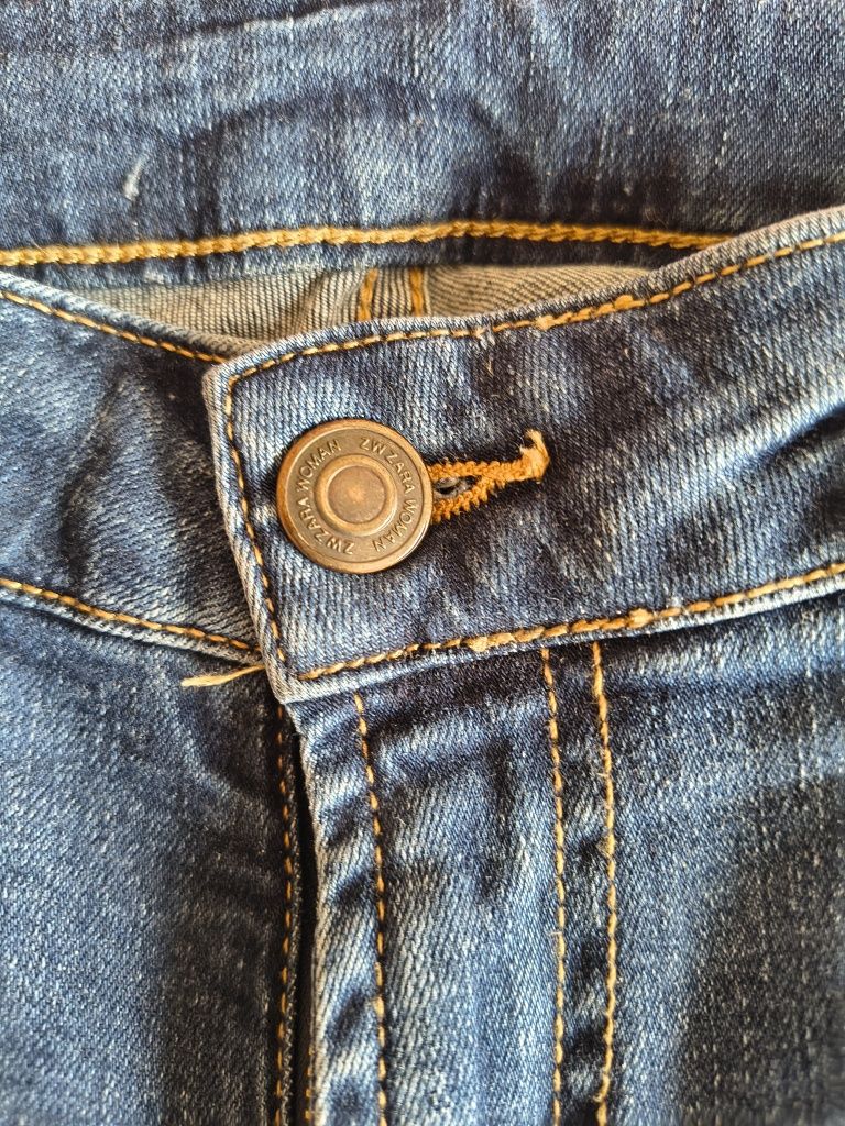 Zara 40 jeansy rozszerzane niski stan