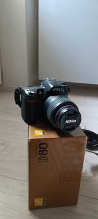 Aparat lustrzanka Nikon D80 + obiektyw Nikon DX AF-S NIKKOR 18-55 mm
