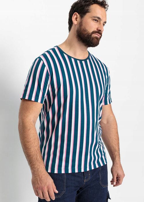 B.P.C t-shirt męski w paski 3XL.