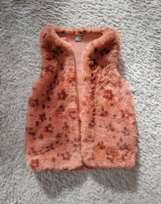 Kamizelka futerko dla dziewczynki 122 panterka