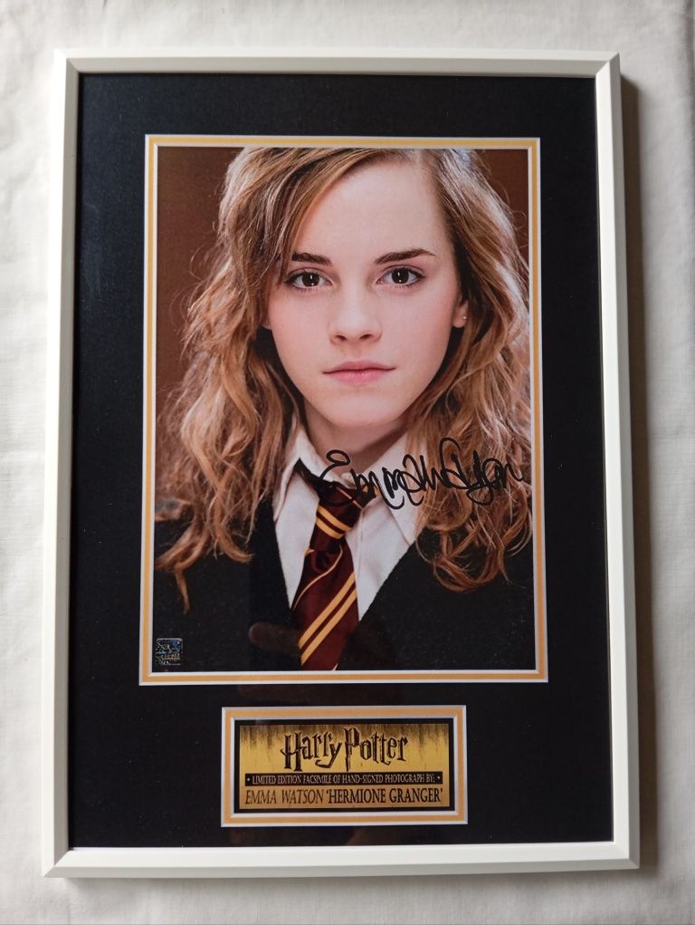Moldura Filme Harry Potter - Hermione com Autógrafo (A4)