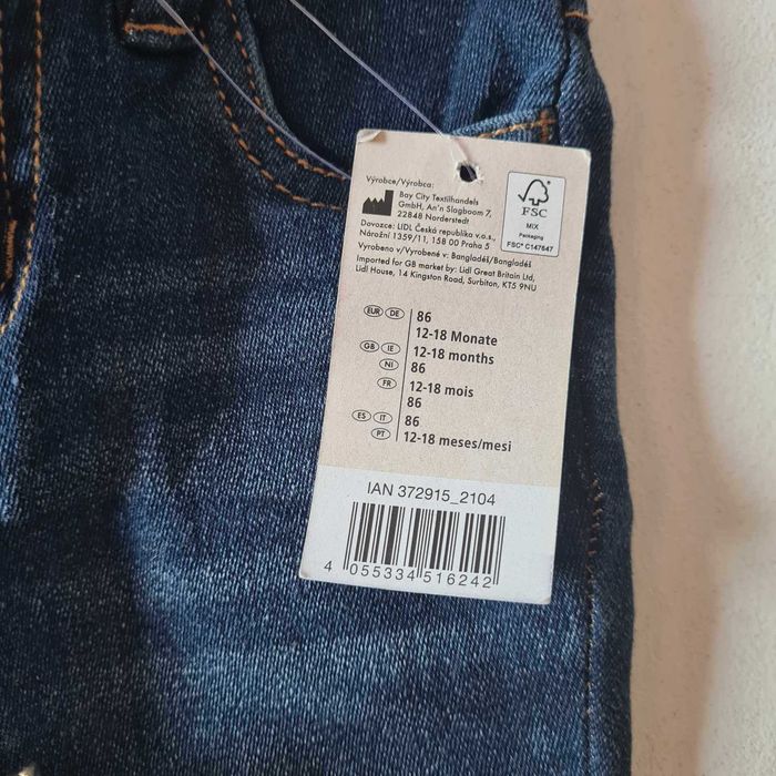 Lupilu spodnie chłopięce jeansowe jeansy12-18 m 80/86