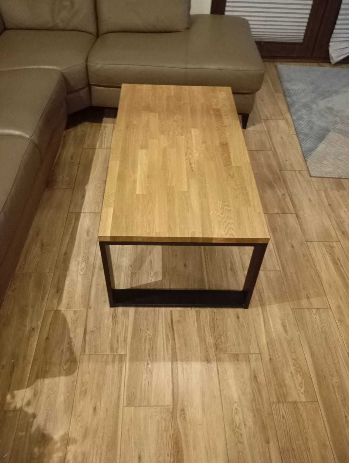 Stolik kawowy dębowy loft