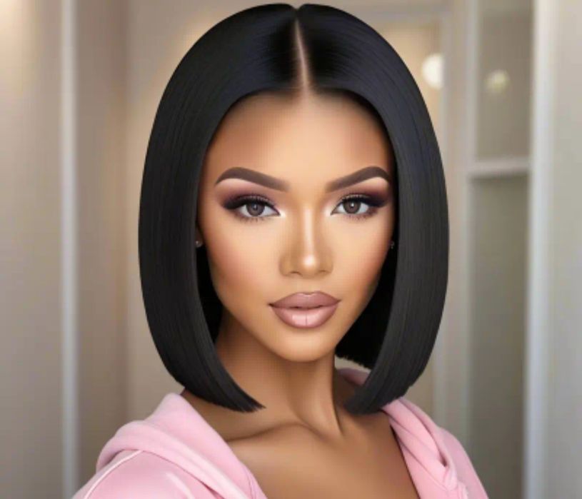 Парик черный каре