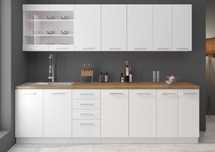 Meble kuchenne EKO WHITE białe na wymiar 260cm