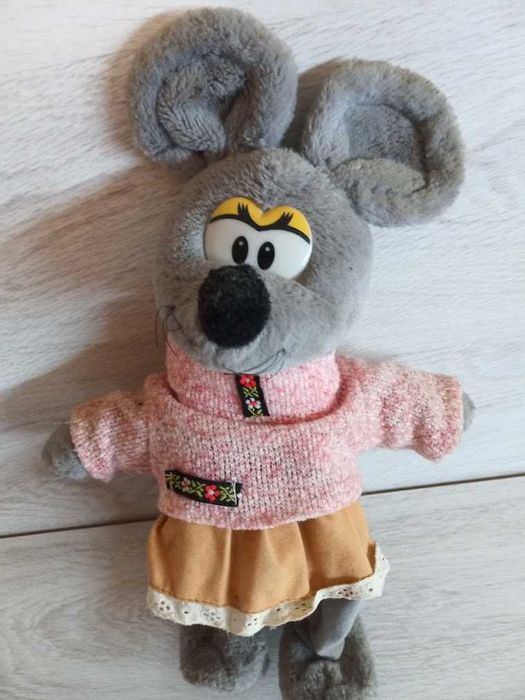 Кукла Мышь серая танцует играет музыка б\у под ремонт