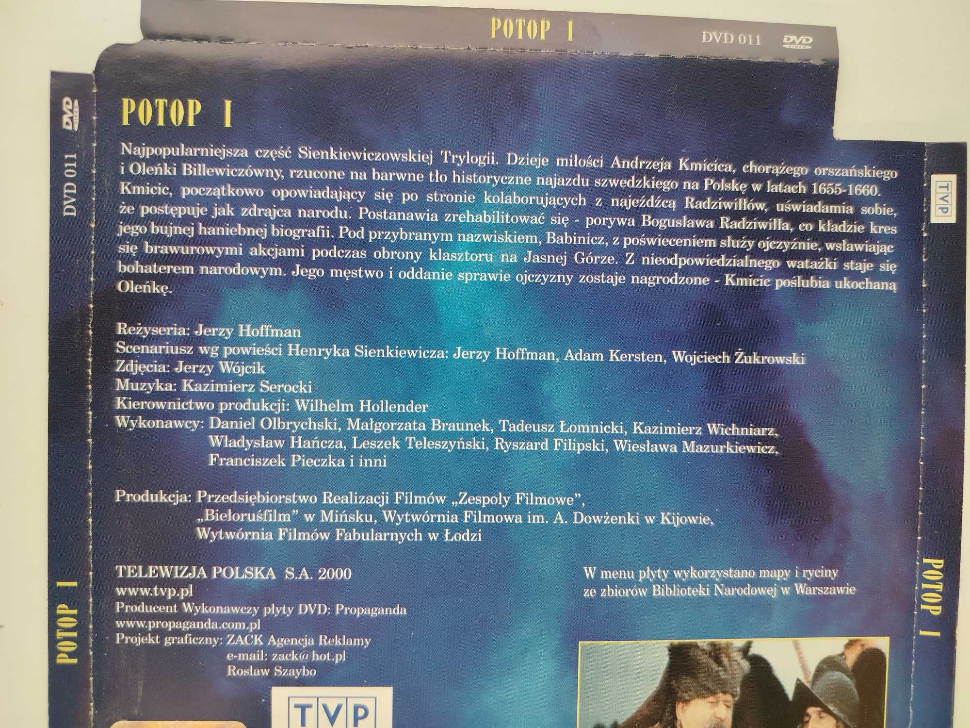 Potop I Jerzy Hoffman TVP Olbrychski Łomnicki Hańcza Braunek DVD
