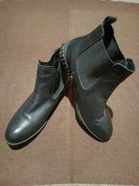 Кожаные женские ботинки / челси р-41