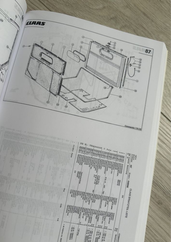 Katalog części CLAAS Commandor 228 CS 116 CS