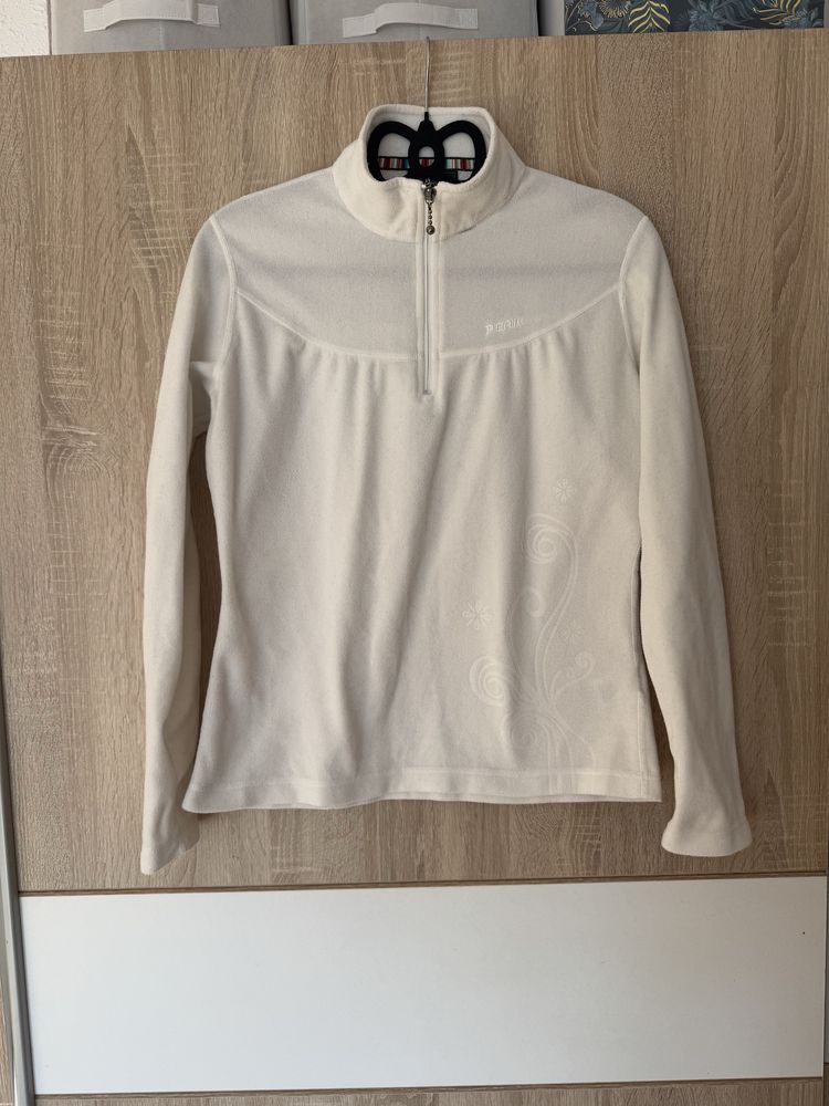 Polar Peak Performance L logowany biały damski ski narty half zip