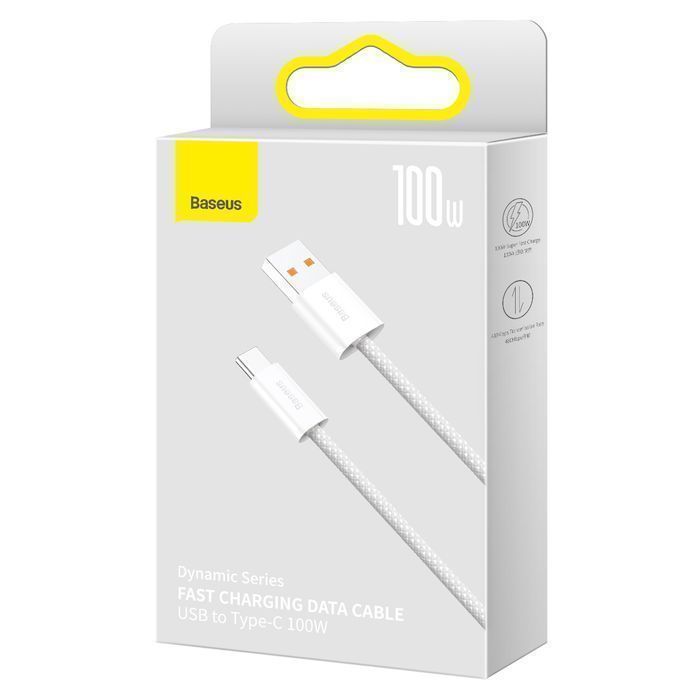 Kabel USB Baseus Dynamic Series USB-C 100W 2m Biały