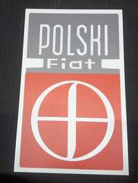 Tablica PRL Polski Fiat z emblematem FSO pcv tablica plastikowa