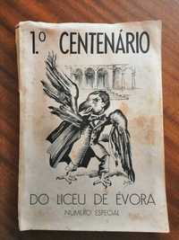 Centenário Liceu Évora 1941 O Corvo c/ Livros séc. XVI impressos Évora