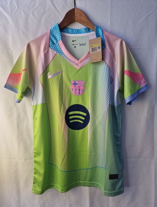 T-shirt Barca zielona limitowana koszulka sportowa Barcelony rozm.S