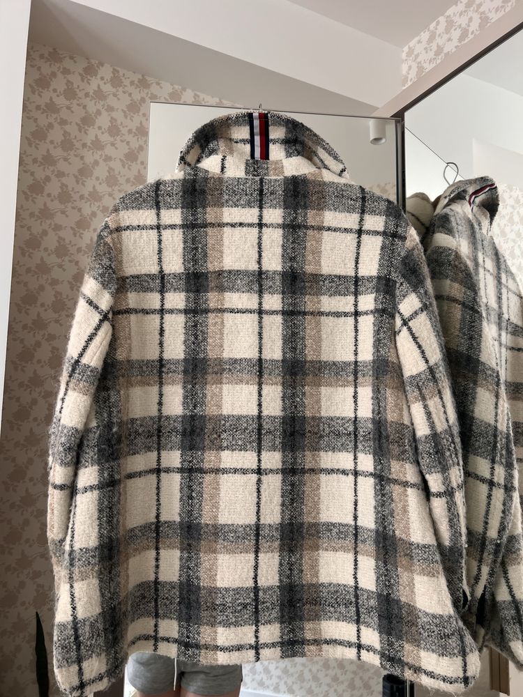 Пальто сорочка картата Tommy Hilfiger вовна, розмір S. 1000 грн