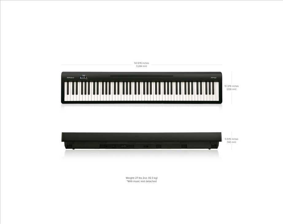 Piano Roland FP10 BK Preto