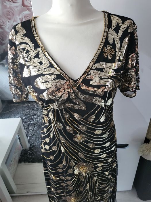 Cekinowa sukienka, lata 20, retro, Gatsby  44-46