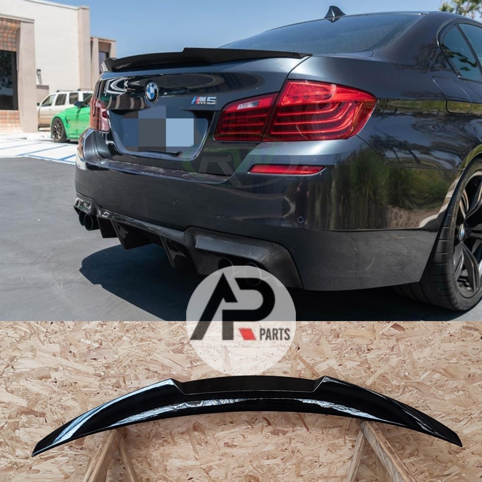 BMW F10 Aileron Spoiler mala Look M5 Preto brilhante