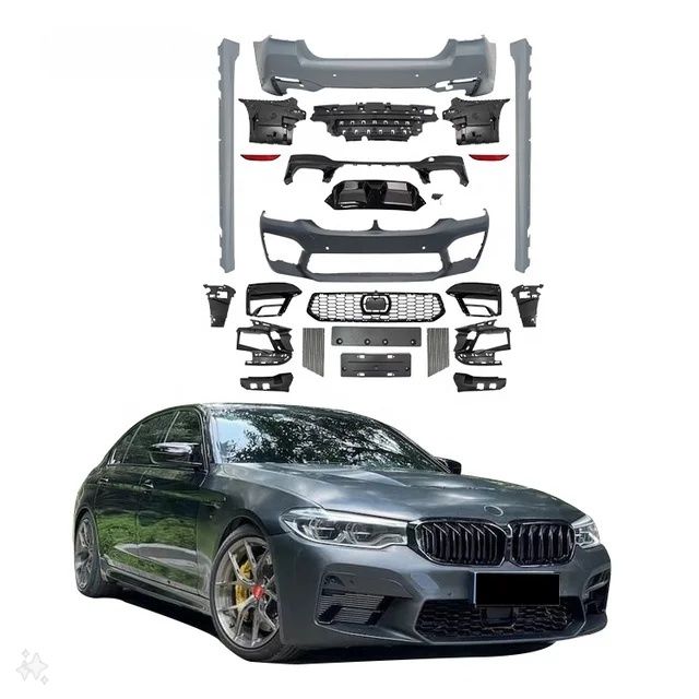 Комплект обвісу BMW 5 G30 G38 в M5 бампер пороги решітка