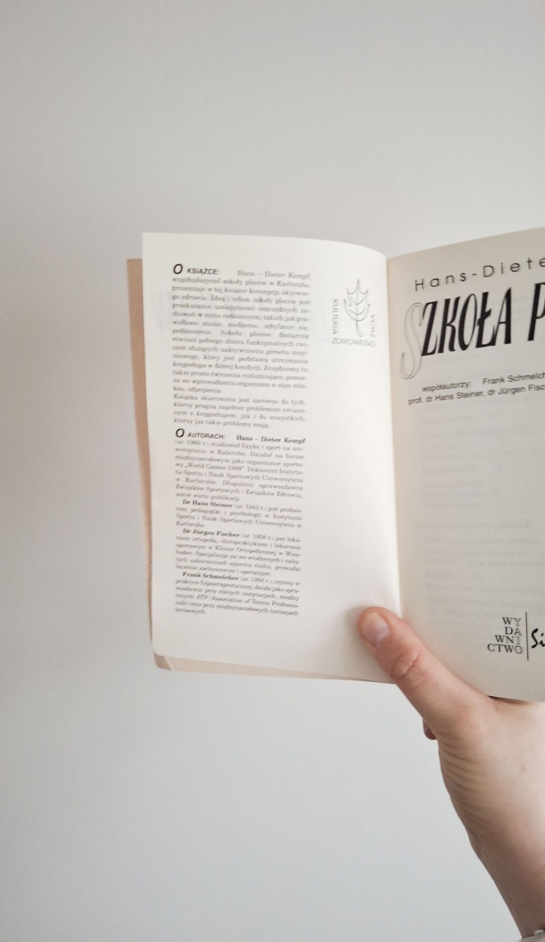 Szkoła pleców Hans-Dieter Kempf książka zdrowe plecy lepsze życie